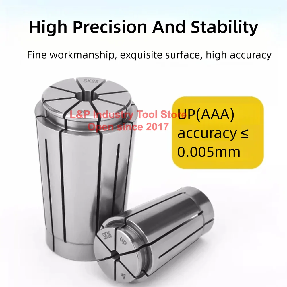 Precision AAA UP Small SK06/10/13/16/20/25 Collet Machine Mini Lathe Drill Chuck CNC Spindle Metal Milling Clamp 4mm Shaft Tool