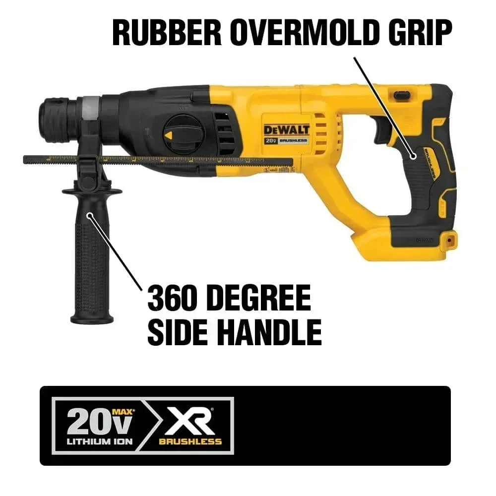 Imagem -02 - Dewalt Dch133 Kit de Broca de Martelo Rotativo Ferramenta Apenas 20v Max xr Brushless Recarregável sem Fio Compacto Ferramentas Elétricas de Broca de Impacto