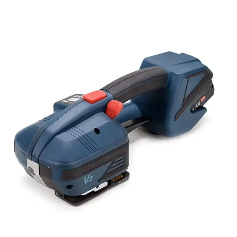 เครื่องรัดสายรัดไฟฟ้า V2 สำหรับสายรัด PET/PP ขนาด 13-16 มม. เครื่องมือบรรจุภัณฑ์แบบพกพา เครื่องรัดแบบใช้ความร้อน