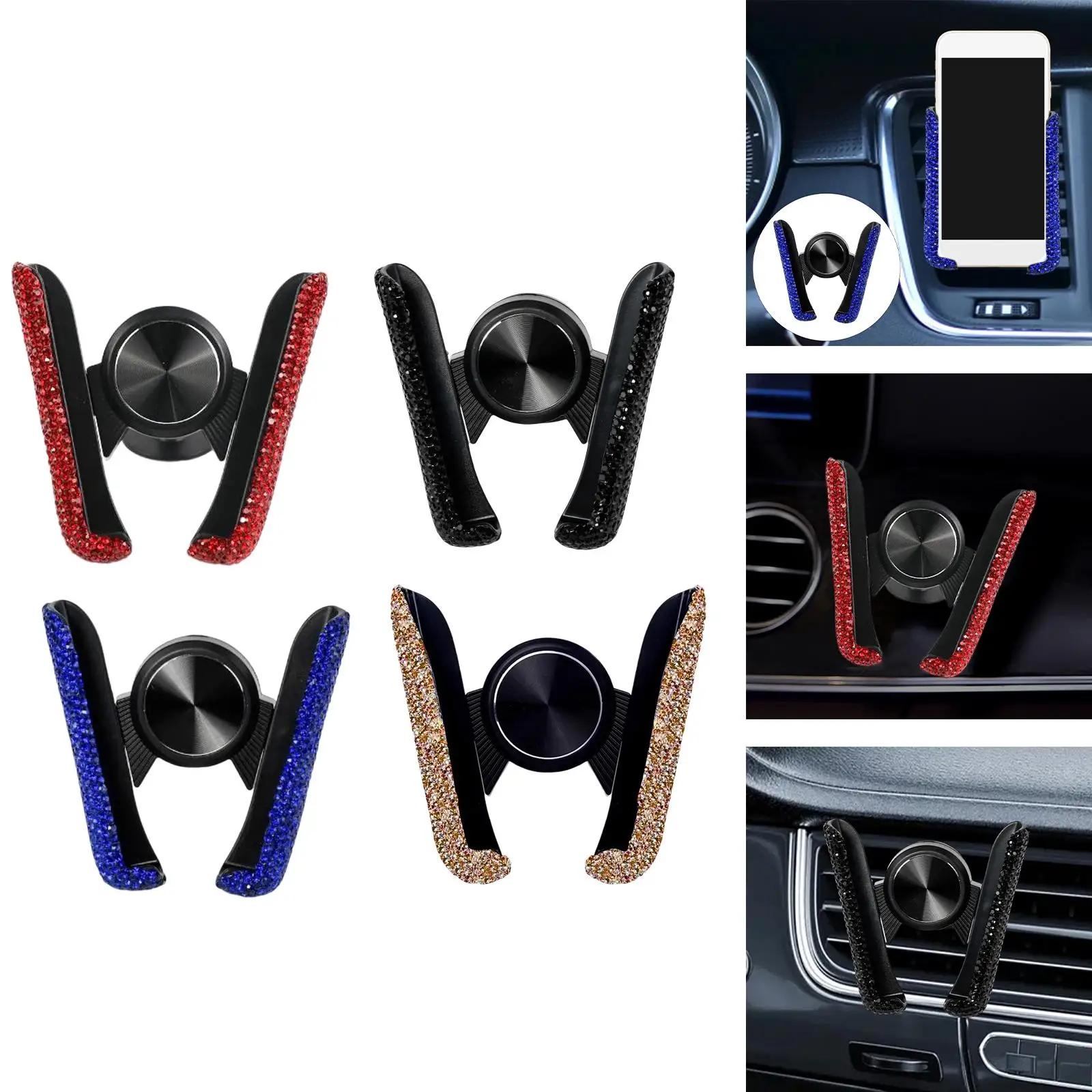 Car Phone Holder clip Universal Air Vent Mount Stand for Dashboard Phone Pad