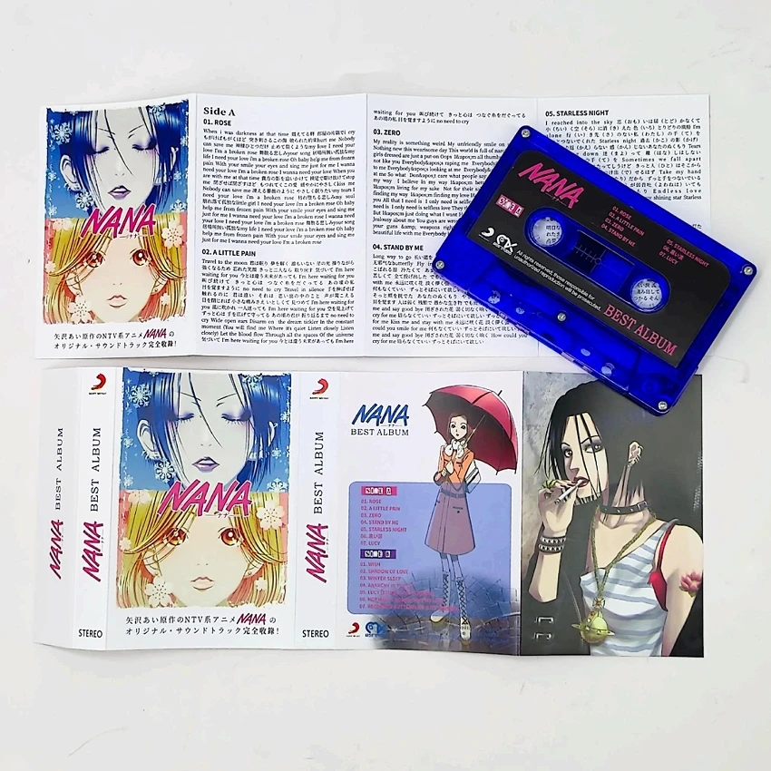 Classic NANA Music Magnetic Tape Anna Tsuchiya Best Album Cassettes Cosplay Recorder Walkman Car Soundtracks Box Collection Gift