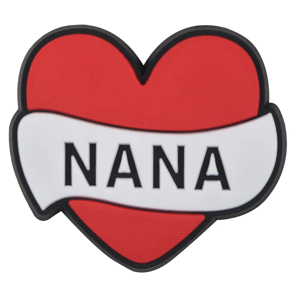 Love Shoe Charms Pvc NANA Soft Garden MOM Grandma Shoe Decoration For Her Party Gifts