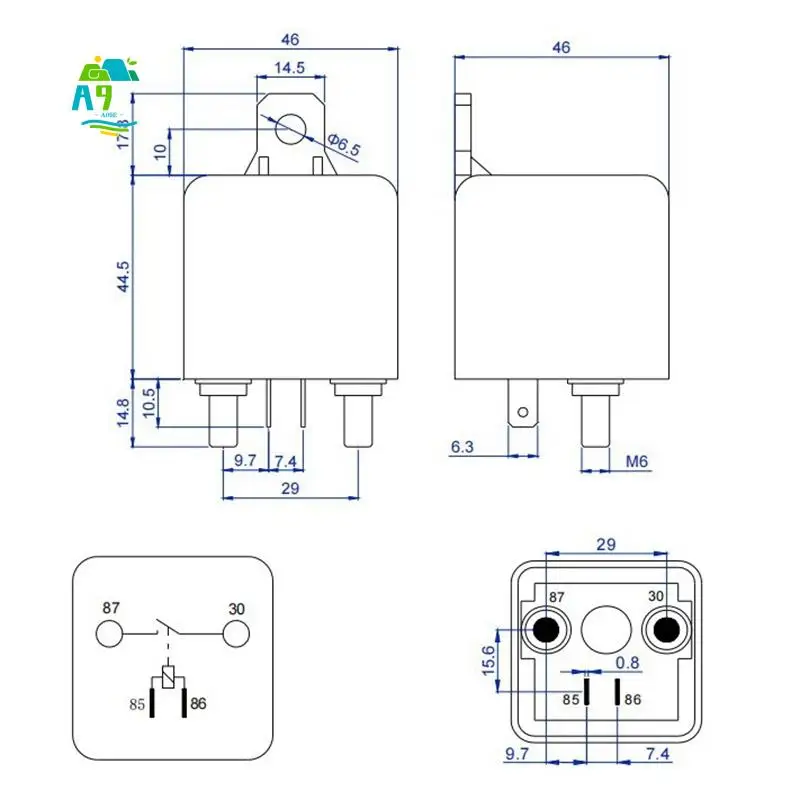 

A09E-Battery Isolator Relay 12V 4-Pin WM686 Start Relay Car ON/OFF Switch Normally Open Relay RL/280 200A