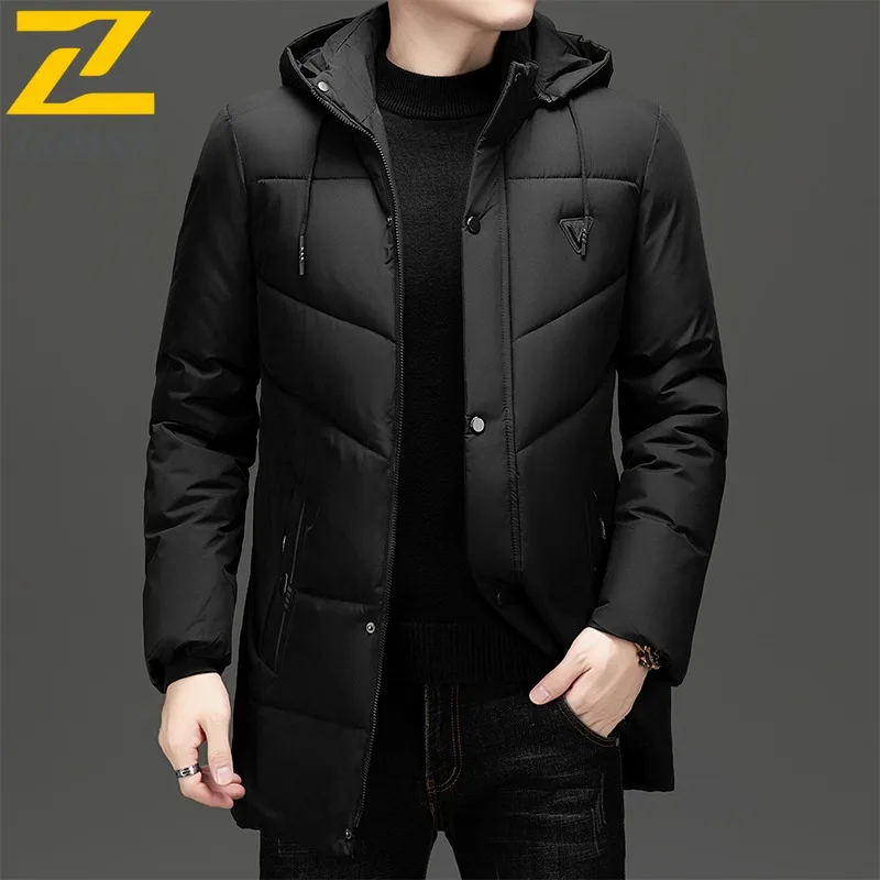 

COMXZ 2025, зимняя хлопковая куртка, мужская модная свободная повседневная теплая толстая куртка для молодежи среднего возраста