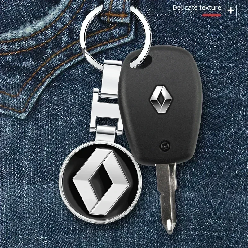 1pcs 3D Car Metal Badge Key Chain Pendant Decorative Keyring For Renault RS Koleos Captur Talisman Kadjar Megane 2 3 Clio 5 Zoe view 5