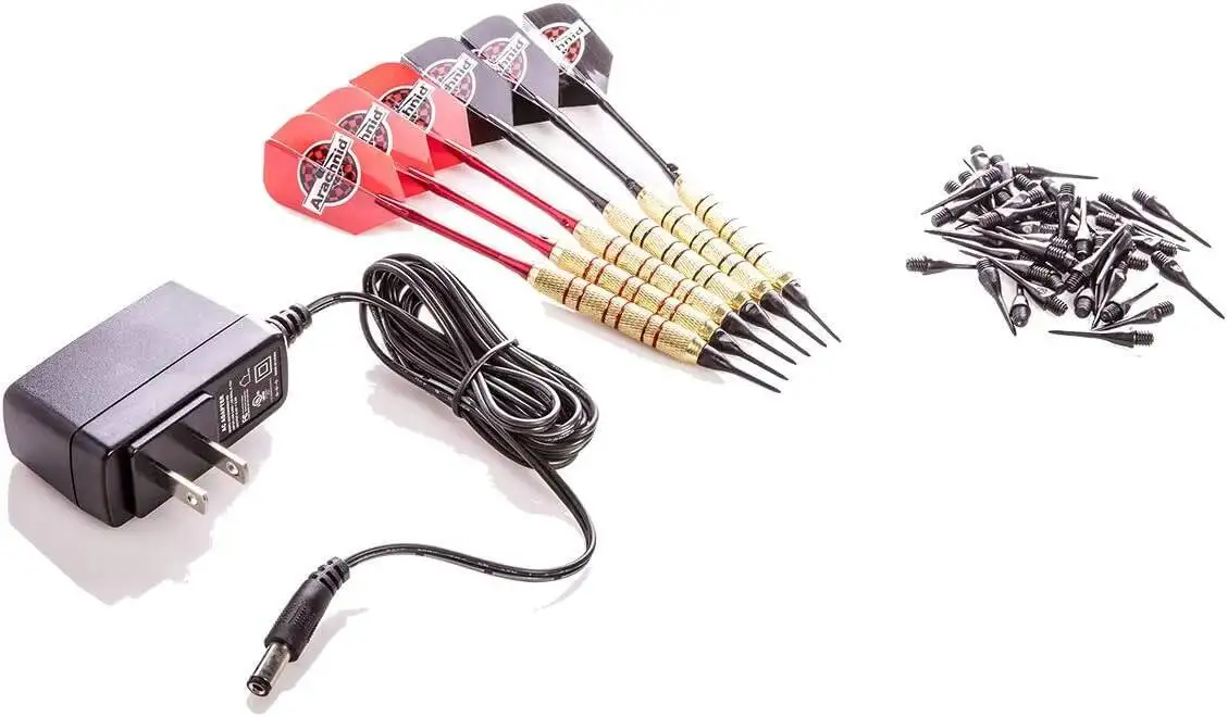 لوحة رمي السهام الإلكترونية Cricket Pro 900 من Arachnid- Talking، منطقة الهدف 15.5 بوصة، شاشة عرض ما يصل إلى 8 مشغل، لعب منفرد، MPR وP