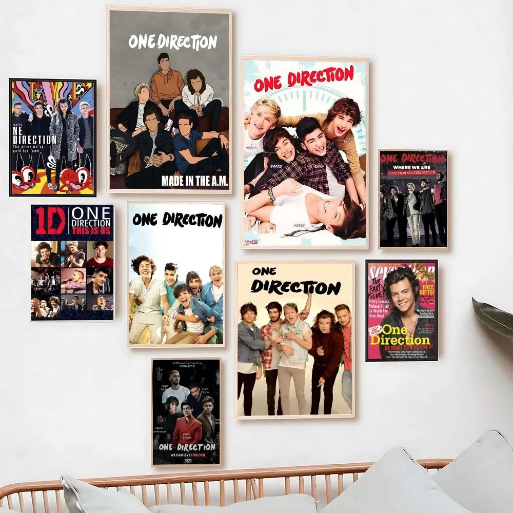 Pop Rap Music O-One D-Direction Poster Sticky Posters Waterproof Paper Sticker Coffee House Bar Home Decor