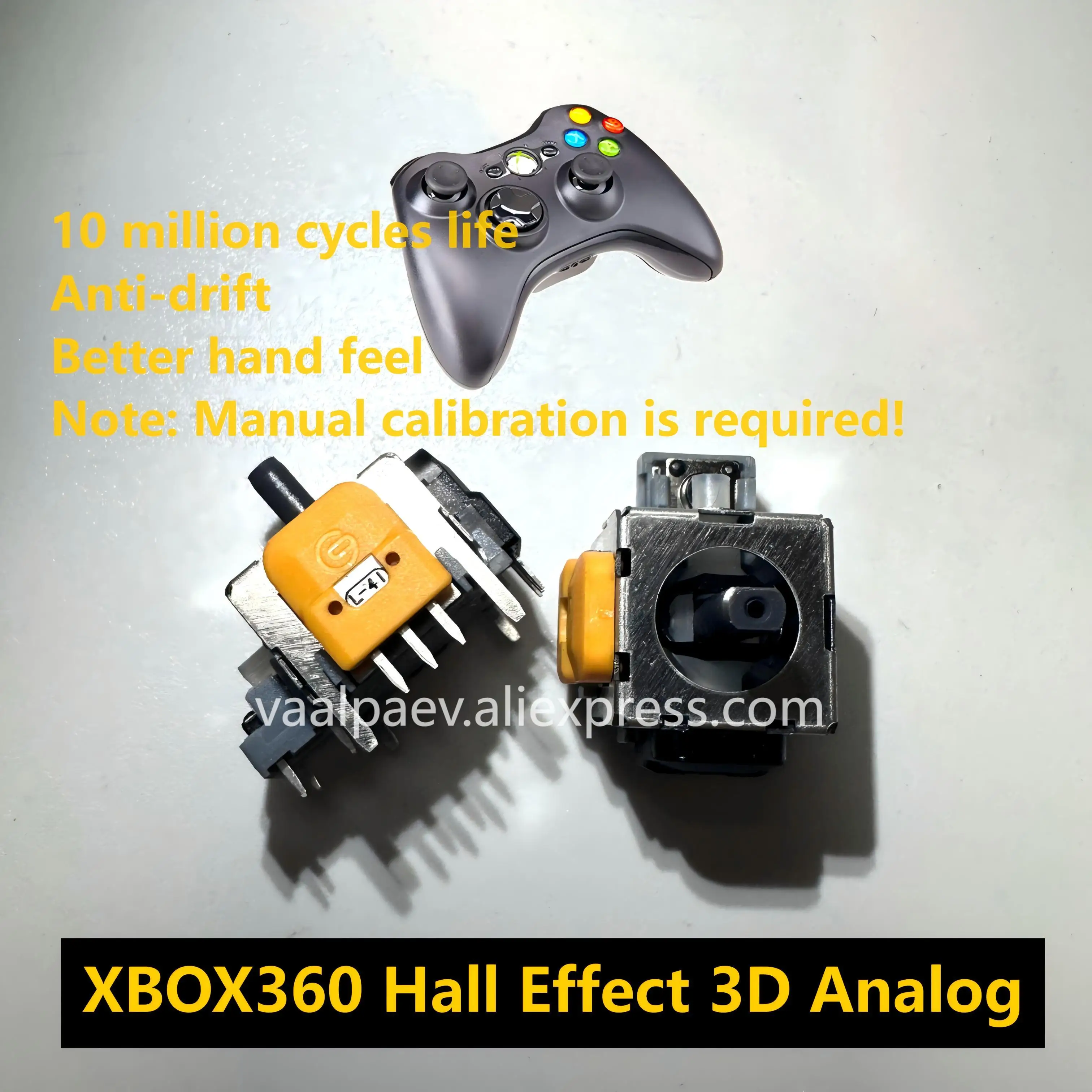 For XBOX360 Hall Effect 3D Analog Joystick Anti-drift 10 Million cycles life time