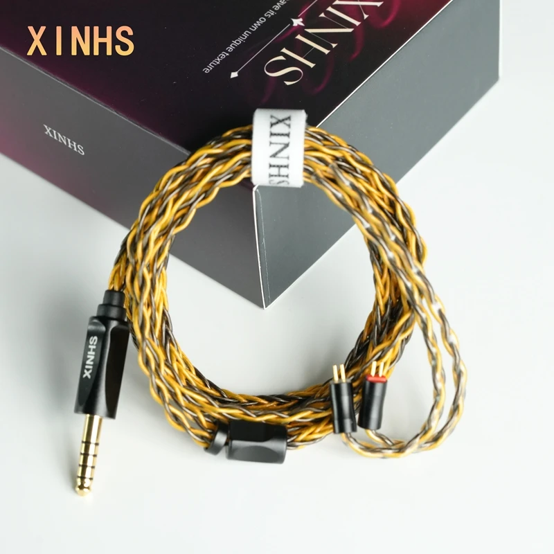 XINHS A09 8 Core Silver-Plated OCC Single Crystal Copper  Earphone Upgrade Cable, 0.78mm 2Pin, 3.5mm Plug, HiFi I