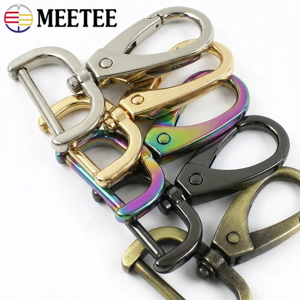 

10Pcs 13-38mm Metal Buckle Detachable Lobster Buckles Trigger Snap Hook for Keychain Bag Strap Carabiner Clip DIY Accessories