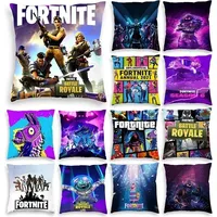 Fortnite Cushion Cover Plush Anime Pillowcase Plush Pillow Cases Home Decoration Pillow Cover for Sofa Bed Chair Living Room
