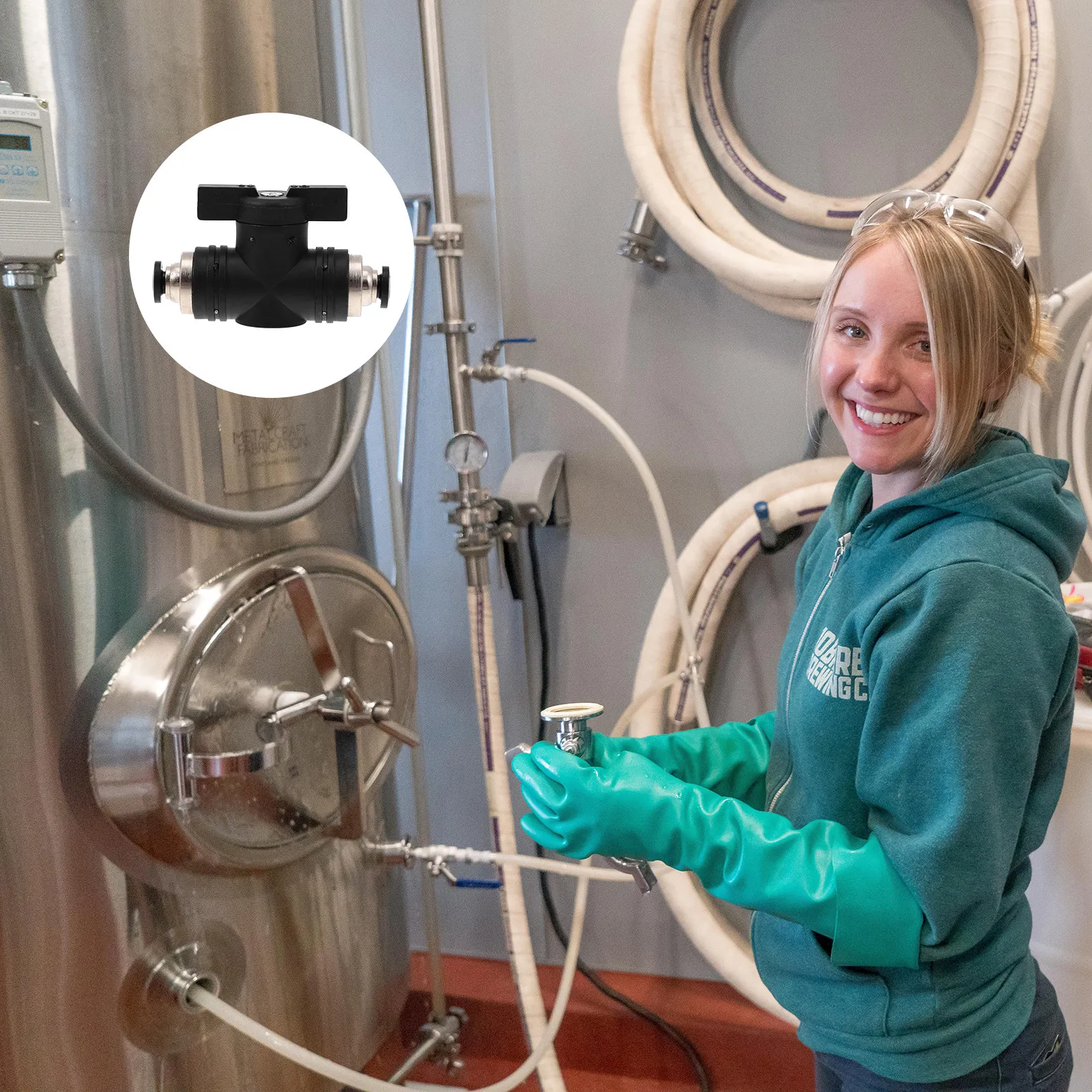 1Pc Pneumatic Conne…