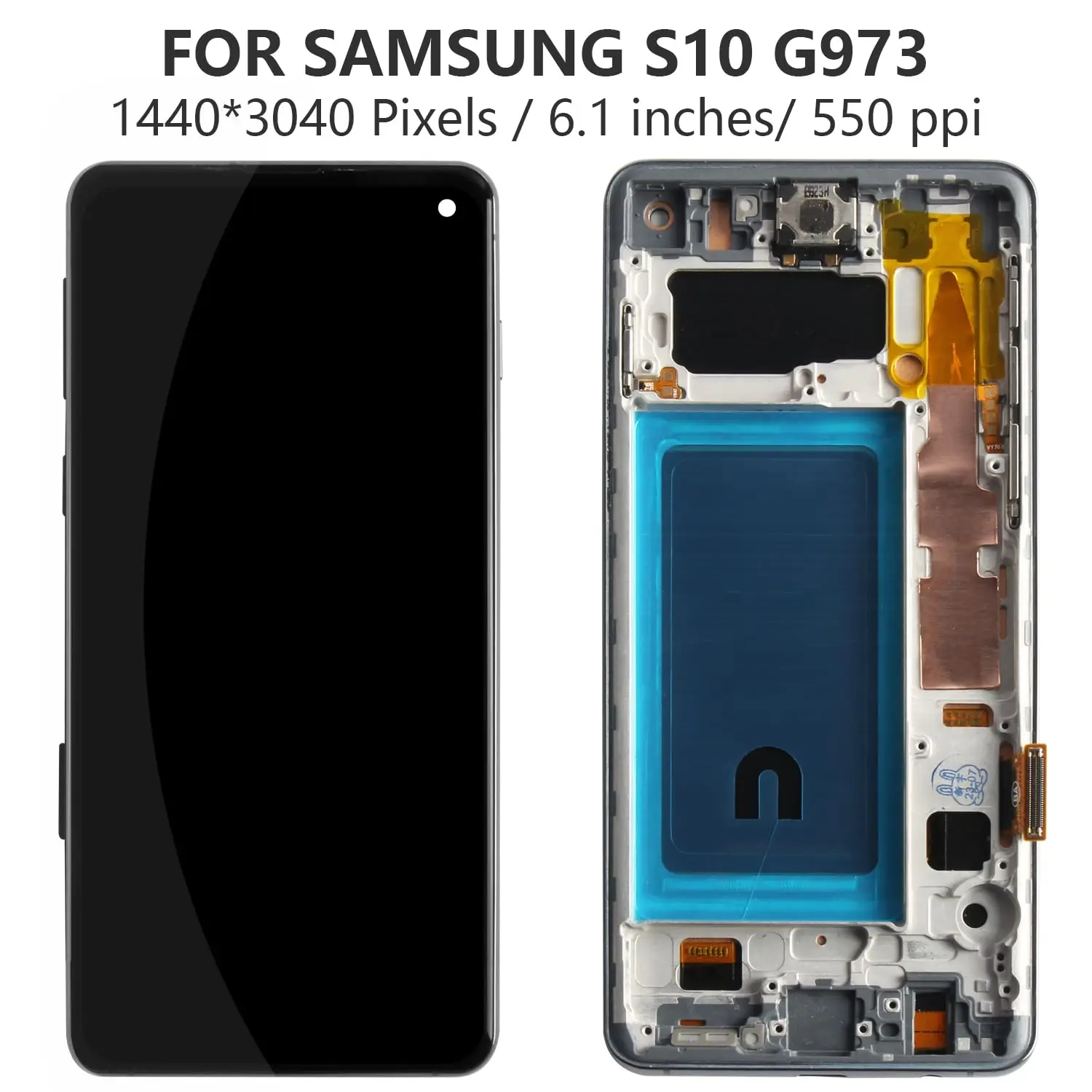 INCELL S10 screen Replacement For samsung s10 display  LCD G973F G973 Touch Screen Digitizer For samsung galaxy S10 screen Frame