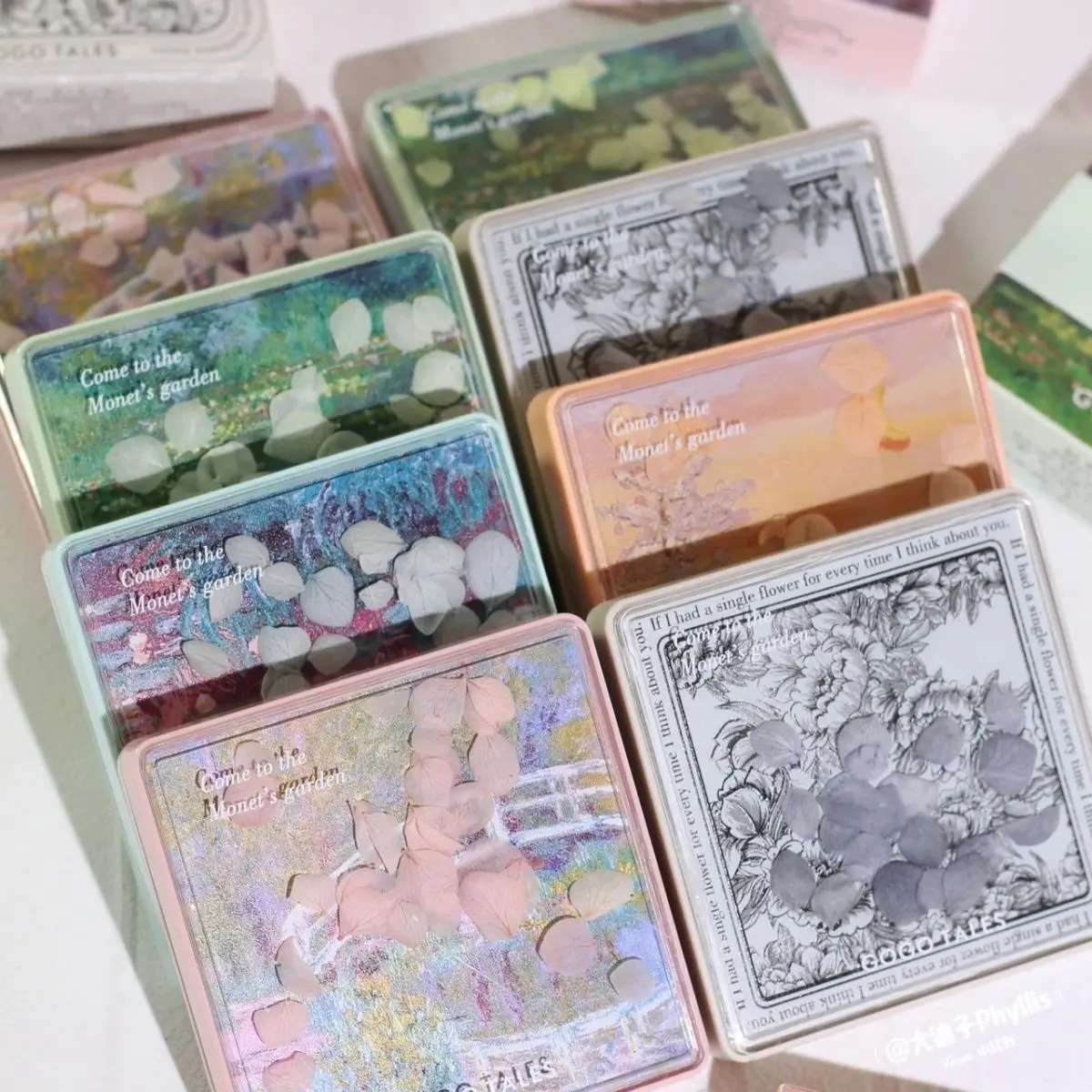 GOGO TALES GOGO DANCE Secret Garden Petal Eyeshadow القرص الصيف الحليب الشاي الأرض لهجة ماتي بيرليسسينت الترتر للنساء الفتيات