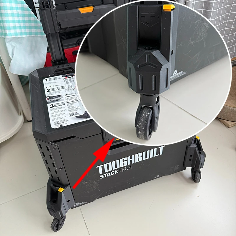 Toolbox Auxiliary Wheels Suitable for TOUGHBUILT Toolbox 70R Pull Rod Box Auxiliary Wheel Quick Release Edge Wheel for R91/92/93