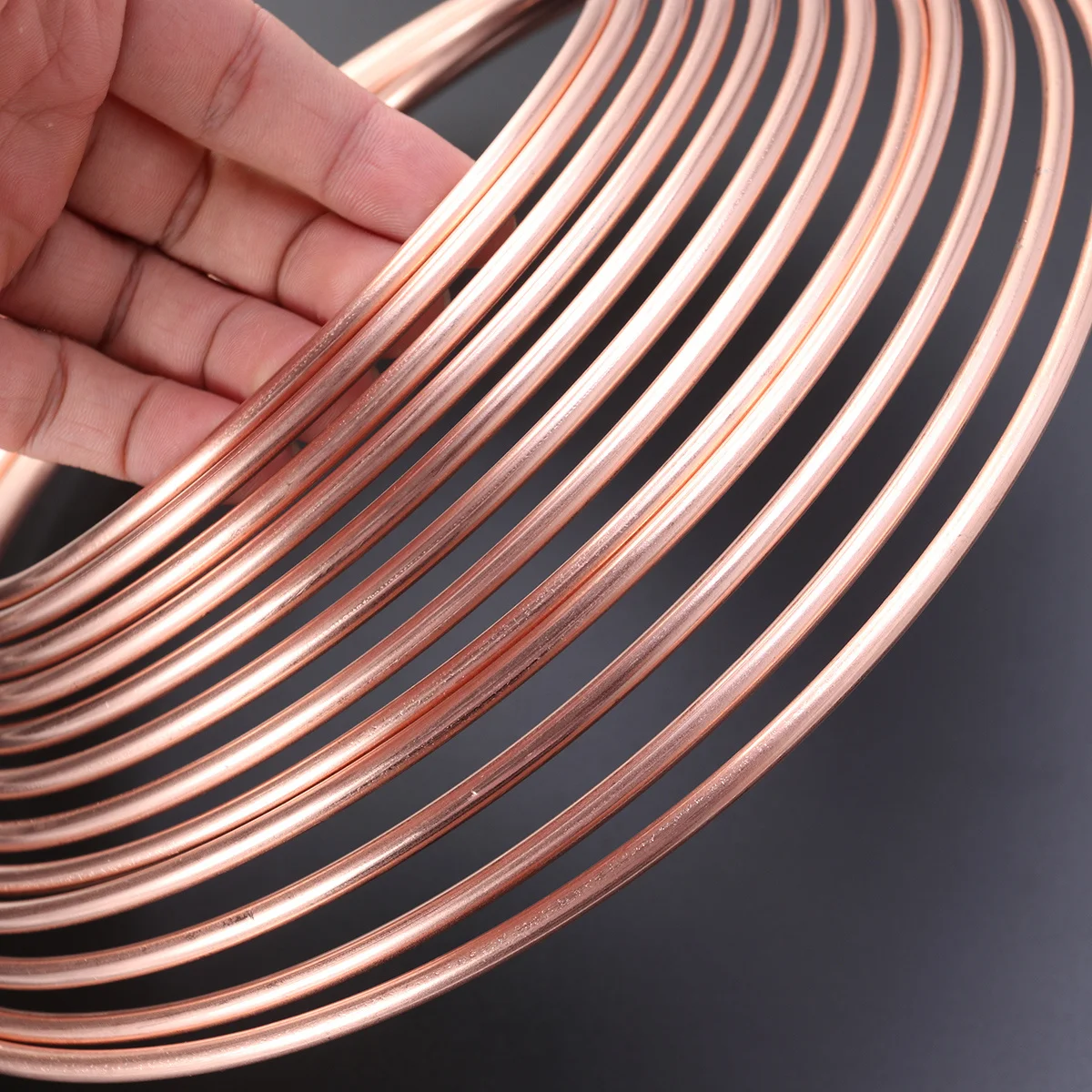 

3/16 Inch 25 Inch Long Car Brake Line Copper Plated Fuel Pipeline Oil Gas Liquid Brake Line Car Fuelcable Wire