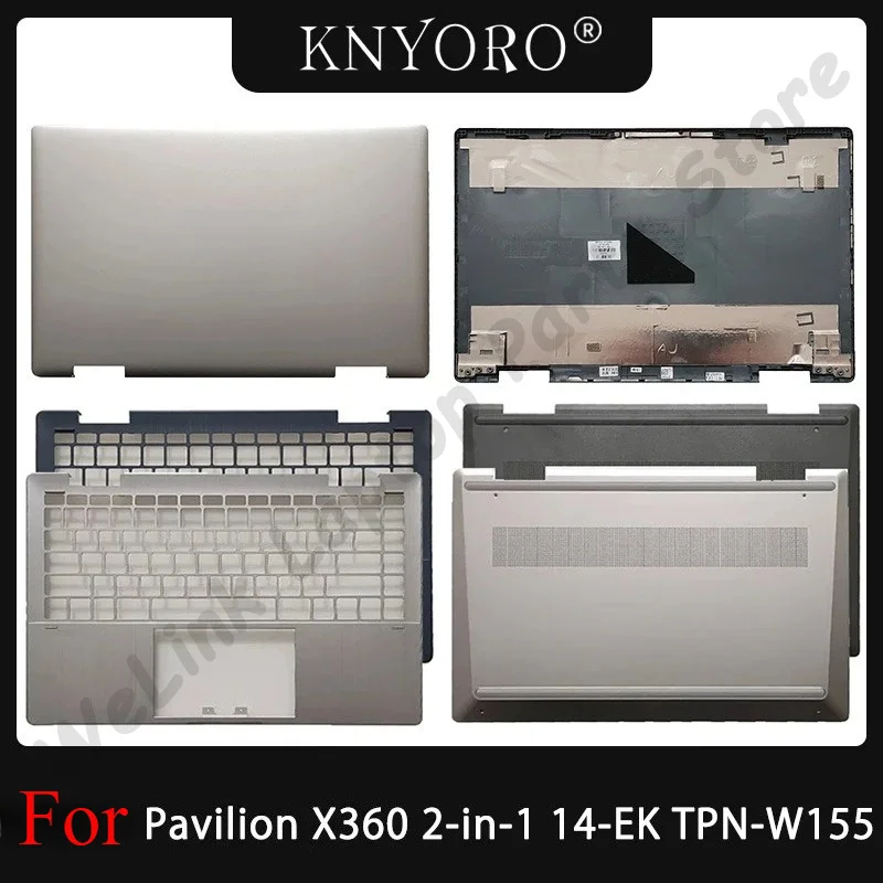 Ersetzen Sie die neue Laptop-Hülle für HP Pavilion X360 2-in-1 14-EK TPN-W155 LCD-Rückabdeckung, Handballenauflage, untere Schale, unteres Gehäuse N09441-001