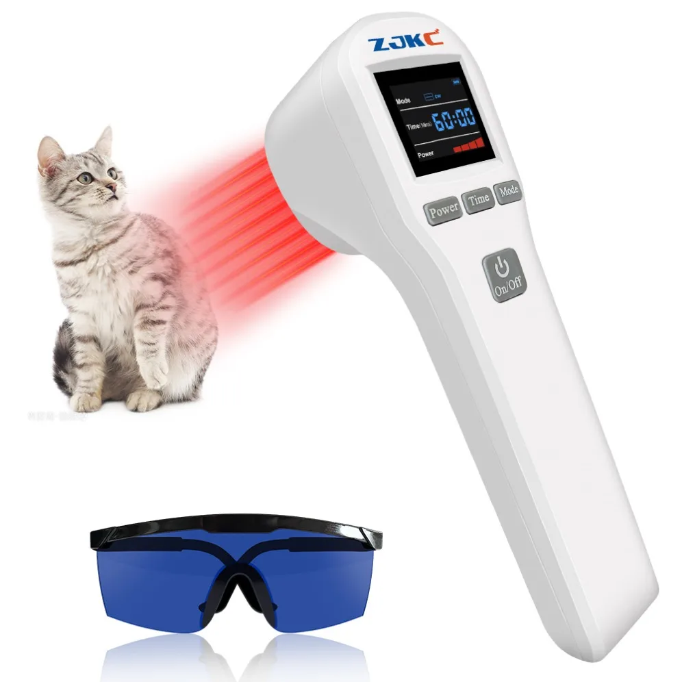 

ZJKC 880mW Low Frequency Therapy Device 650nm 808nm Medical Physiotherapy Equipment for Cats and Dog Pain Relief Home Use