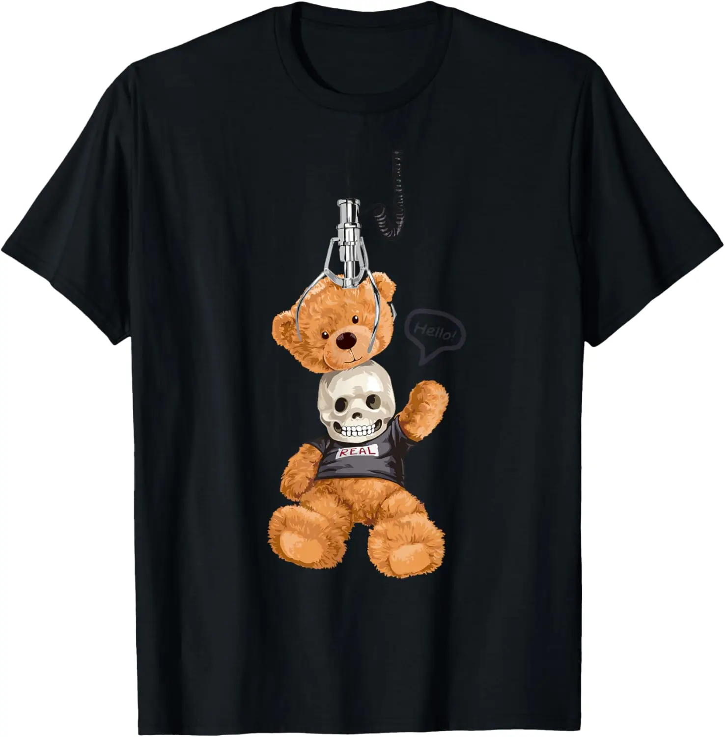 

Cool Funny Teddy Bear Skull Illustration Graphic Designs T-Shirt