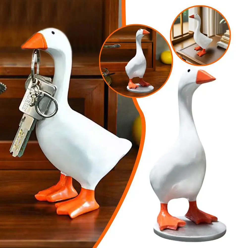 7Inch Desk Goose Statue Hoodie Ornament Decoration Magnetic Goose Statue Table Mini Porch Goose Cloth Hallowmas Christmas Gift