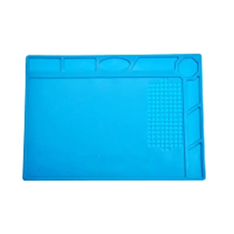 ABZZ-Silicone Soldering Mat High-Temperature Resistant, Anti-Static ESD Rework Platform For Hot Air Gun, Desoldering Repair D