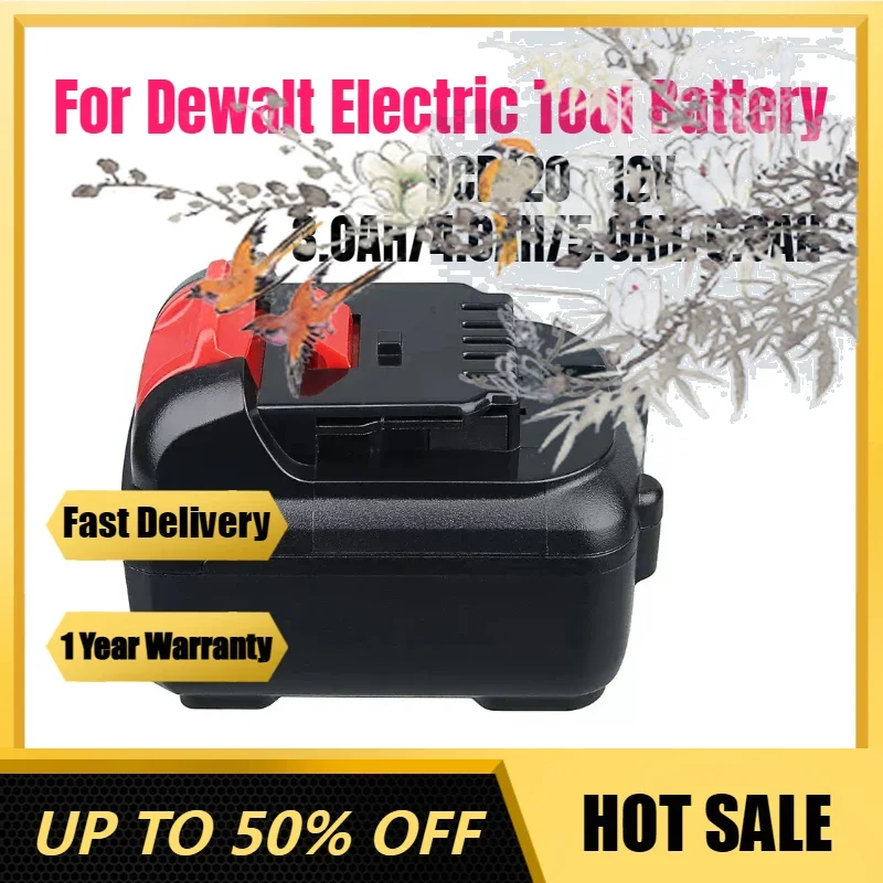 

【 Быстрая доставка】12 В 3,0 Ач/4,0 Ач/5,0 Ач/6,0 Ач аккумулятор DCB120 для Dewalt двухслойный перезаряжаемый электрический инструмент ручной литиевый аккумулятор