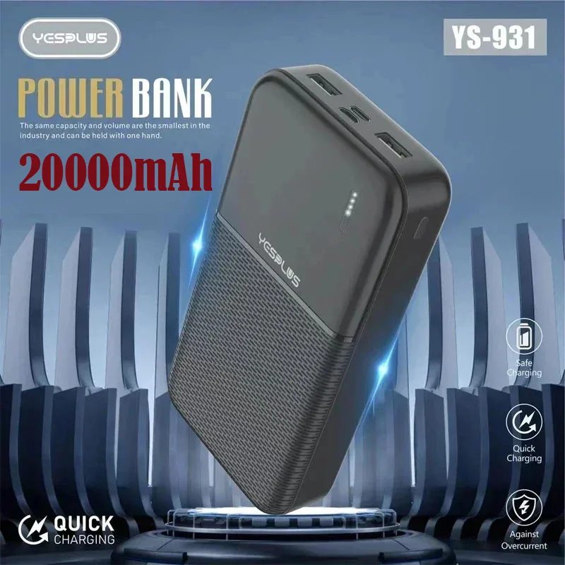 

20000mAh Portable Large Capacity Power Bank ExternalBattery Charger PD20W Fast Charging Suitable for IPhone Huawei SamsungXiaomi