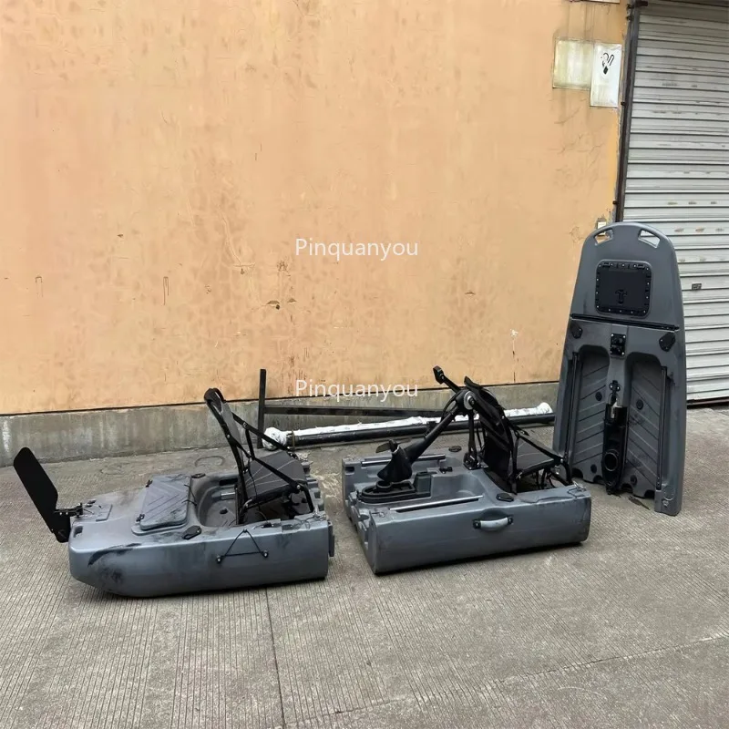 14 ft Divisible Dual Pedal Sit-On-Top Kayak Modular Hard Plastic Propeller Fishing Kayak Canoe with Drive System for Fishing