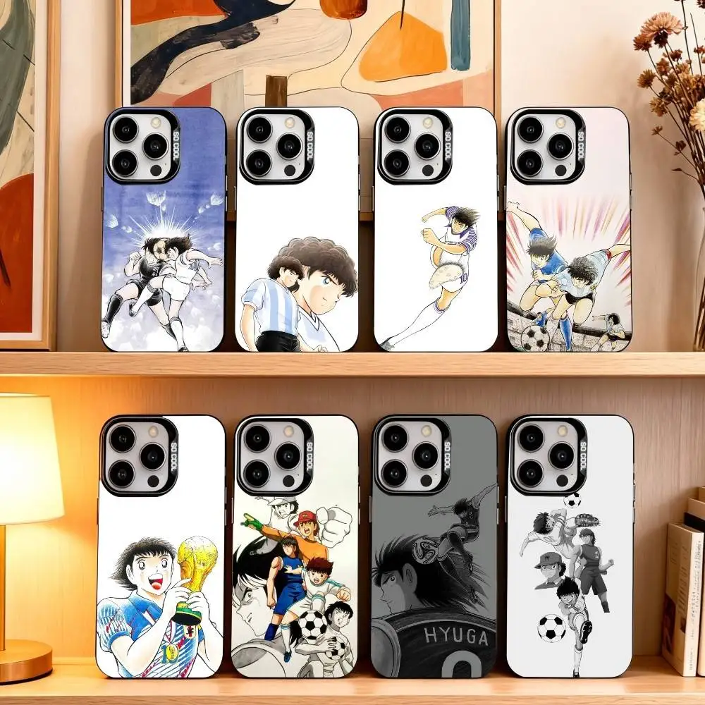 

C-Comic C-Captain T-Tsubasas Phone Case For iPhone17,16,15,14,13,12,11 Plus,Pro Max Black Candy silver phone case