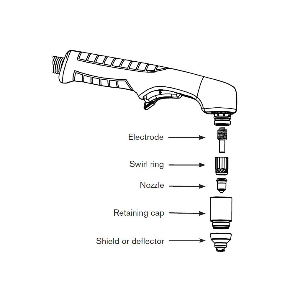 220669 220671 220670 220713 220673 228320 220675 220674 220672 Plasma Torch Consumables Kits selection of MX45