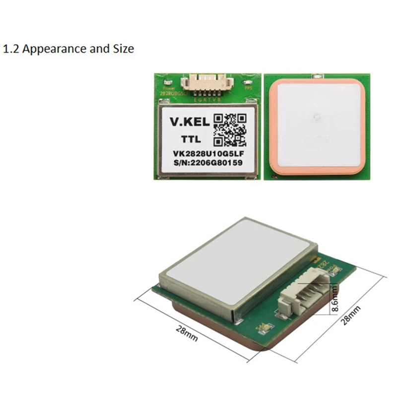 Módulo GPS VK2828U10G5LF incorporado LNA GPS + Beidou + GLONASS + Galileo módulo de Control de vuelo medidor de acrementos