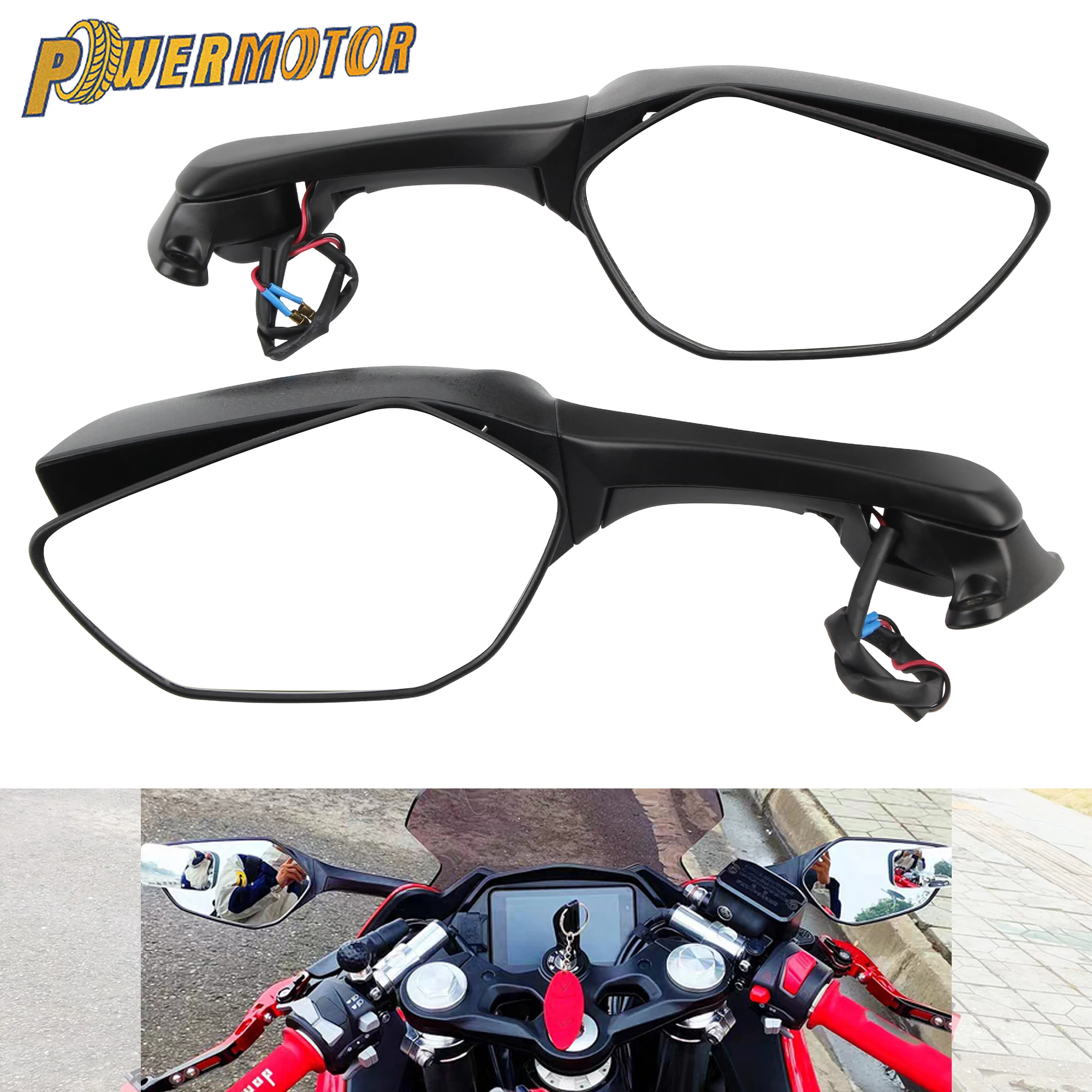 

Motorcycle Rearview Mirror LED Turn Light Signal For KAWASAKI NINJA ZX10R ZX-10R ZX 10R 2011-2015 2014 Supermoto Modified Parts