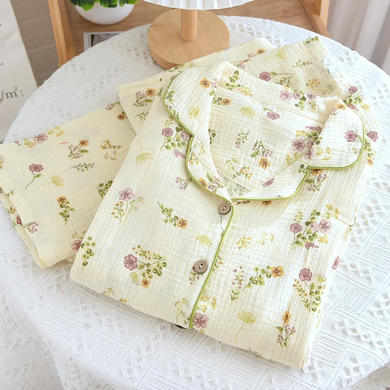 

Pure Cotton Maternity Pyjamas Breastfeeding Pajamas Nursing Clothes Spring Autumn Feeding Nightie Sleepwear Room Wear