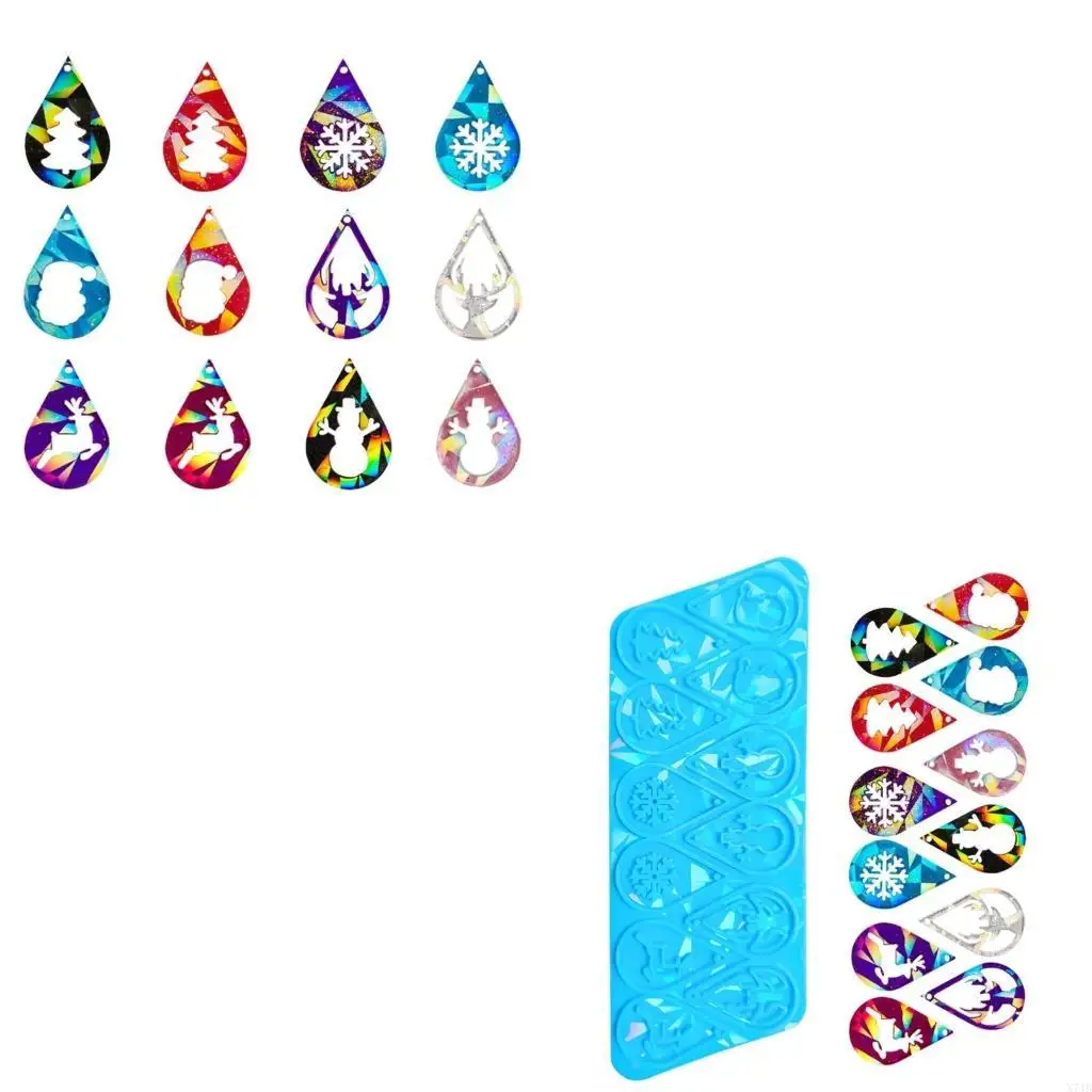 

Рождественские формы для сережек DIY, формы для праздничных сережек, формы для сережек, силиконовые формы для ювелирных изделий,