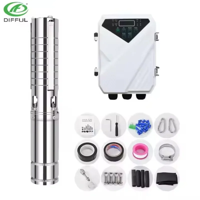 The Hot 100m Depth   ACDC Hybrid Solar Water Pump for Deep Well System Solar Water Pump Manufacturer  Dc Well Pump