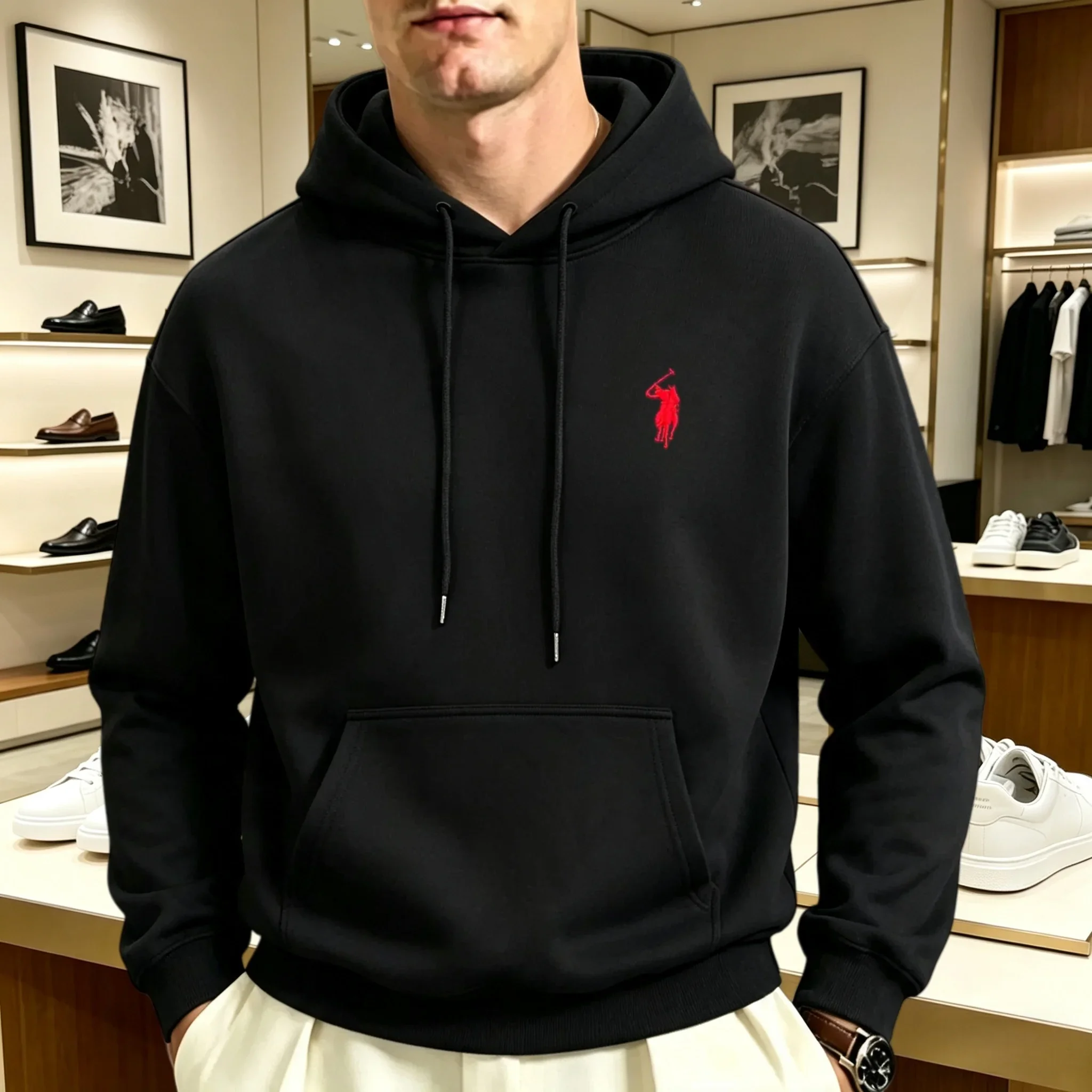 2026 new model simple hooded sweatshirt, suitable for both men andwomen, high-end brand embroidered premiumsweatshirt for autumn