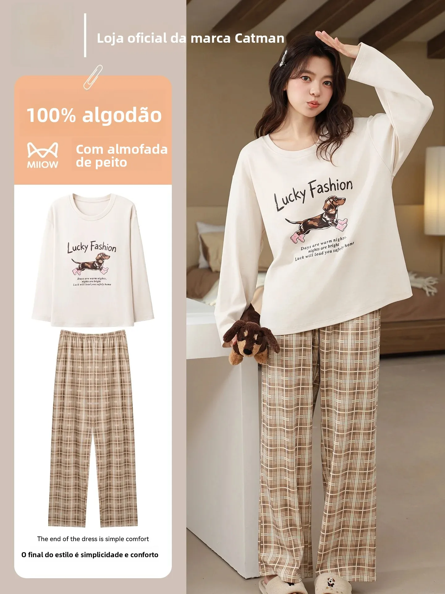 pure-cotton-sleepwear-with-chest-pad-long-sleeve-long-pants-home-clothes-set-for-women-autumn-new-style-comfortable-soft-v-neck