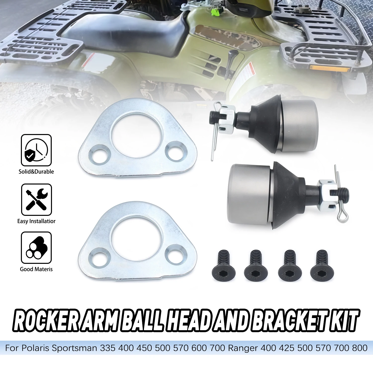 

Ball Joint Bracket Kit Motor Parts For Polaris Sportsman 335 400 450 500 570 600 700 800 Trail Blazer 250 330 Xplorer ACE 325