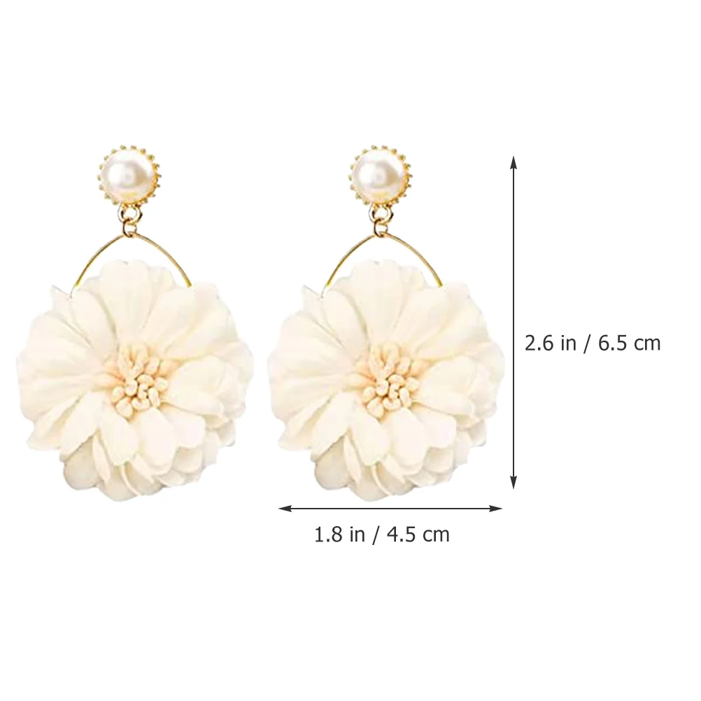Orecchini a fiore in tessuto Statementearrings pendenti per donna pendenti floreali con perle