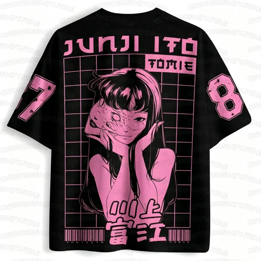 Summer Women's Men's Short Sleeve T-shirt Casual Tomie Kawakami Junji Ito Jersey Fans T-shirt Unisex Tops Y2K Jersey Tops