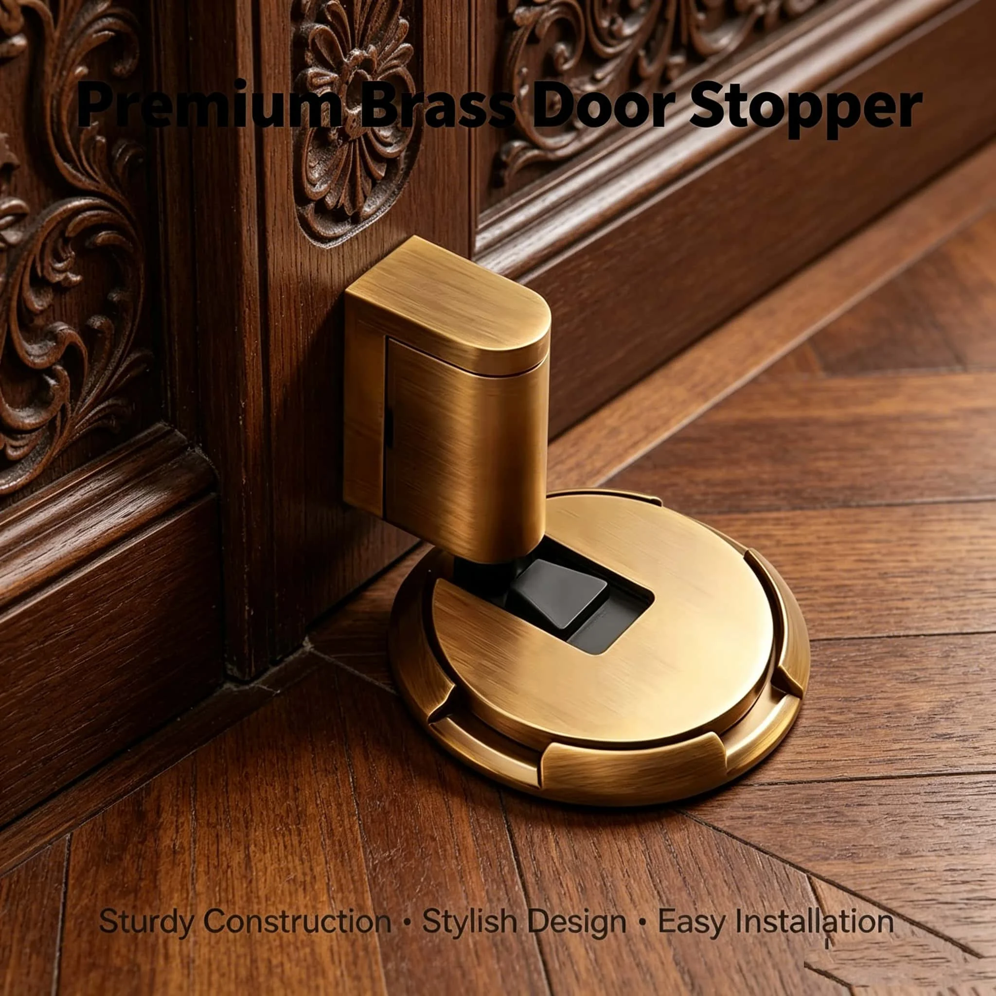 Door Stop Heavy Duty Magnetic  Stopper Mechanical  Adjustable Door Holder Non-punch Sticker Furniture Hardware