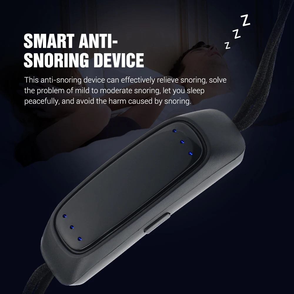 Anti Snoring Device EMS Pulse Snore Stopper Sleep Apnea Aid Breathing Corrector Relief Depression Anxiety Relaxation Treatment