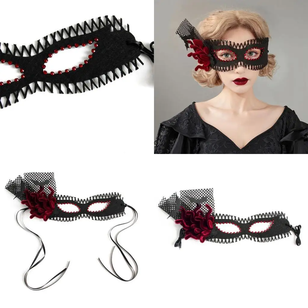 

39BB Flower Venetians Mask Evening Ball Prom Mask Women Lace Mask Party Mask Masquerades Mask for Halloween Carnivals Party