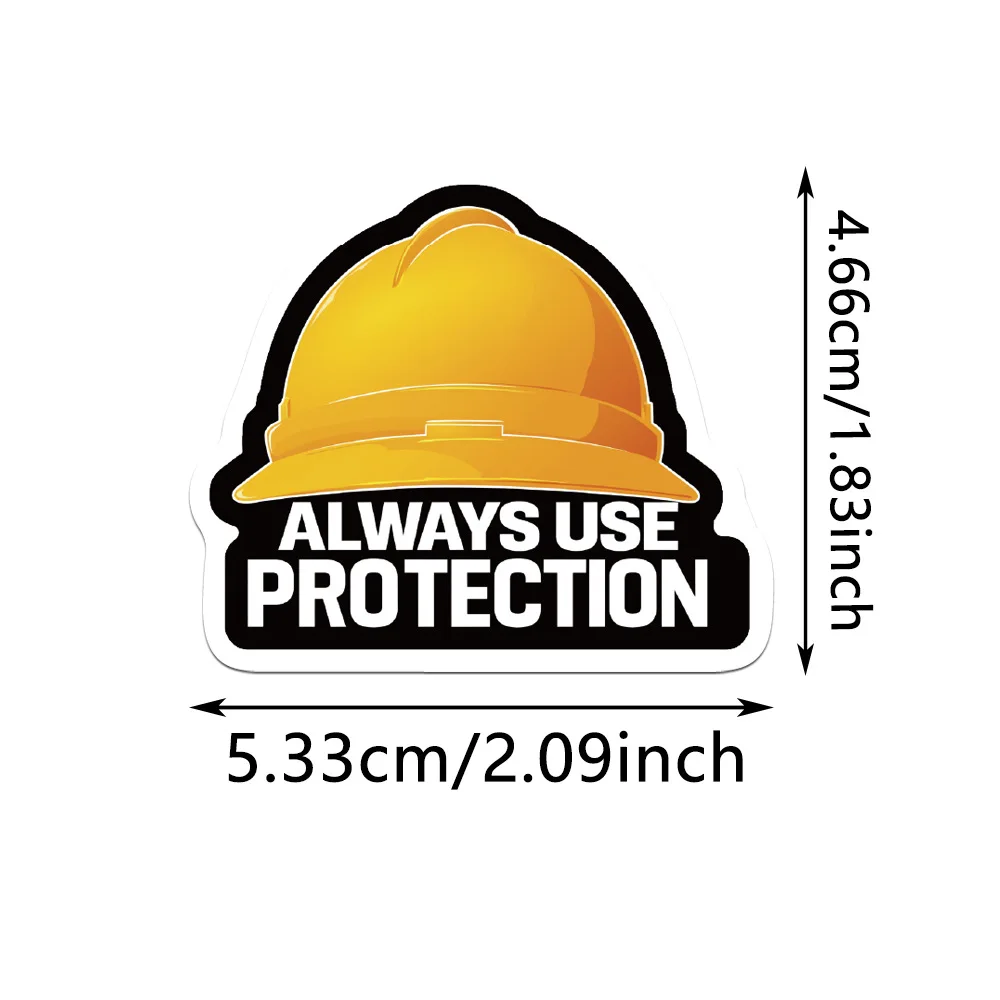 100 قطعة من ملصقات القبعة الصلبة المضحكة للبالغين، صندوق الأدوات، الخوذة، ملصقات الياقة الزرقاء، ملصق فينيل مقاوم للماء