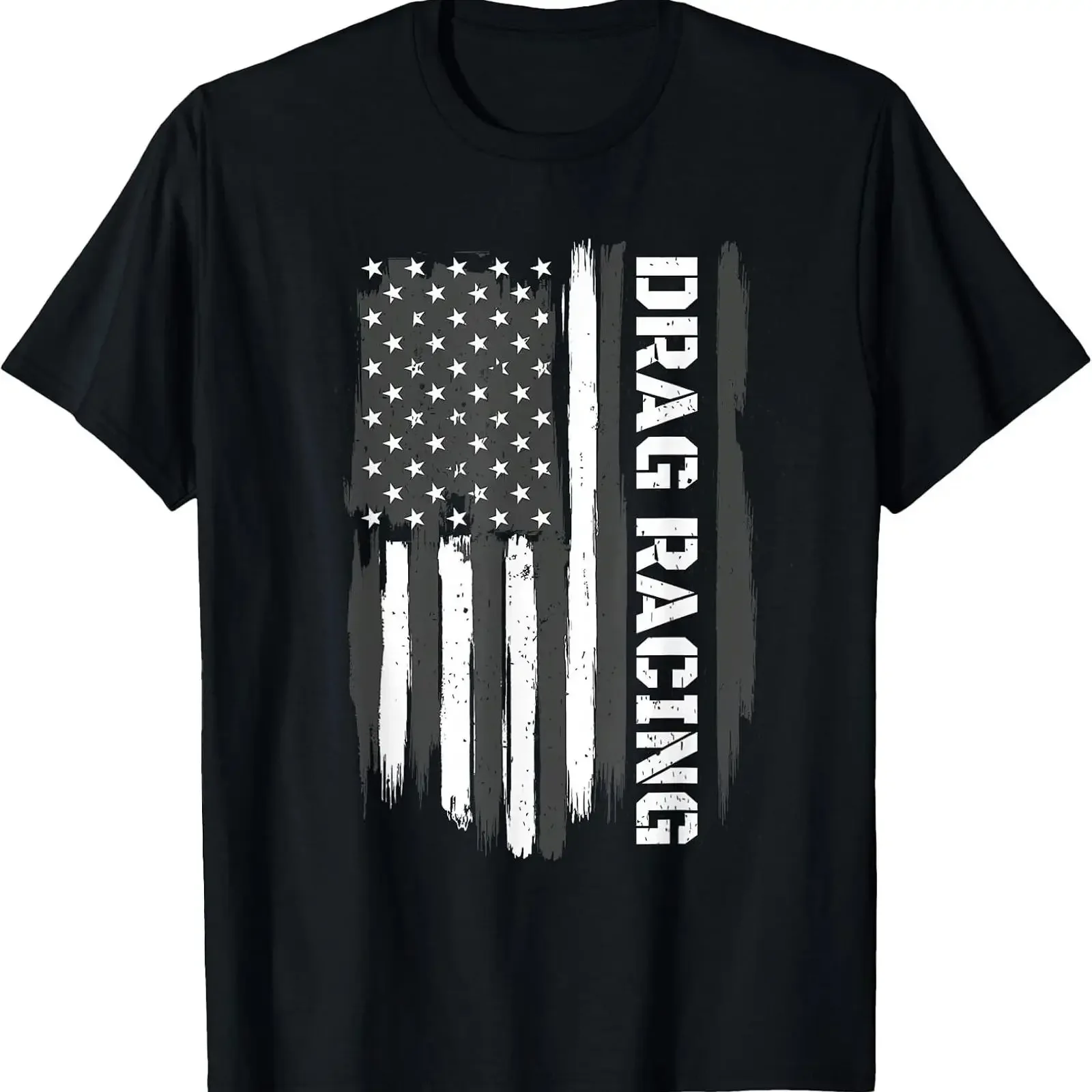 American Flag Drag Racer T Shirt for Car Enthusiasts Small Size Image 1 of 2 vintage Washed Breathable Comfortable homme