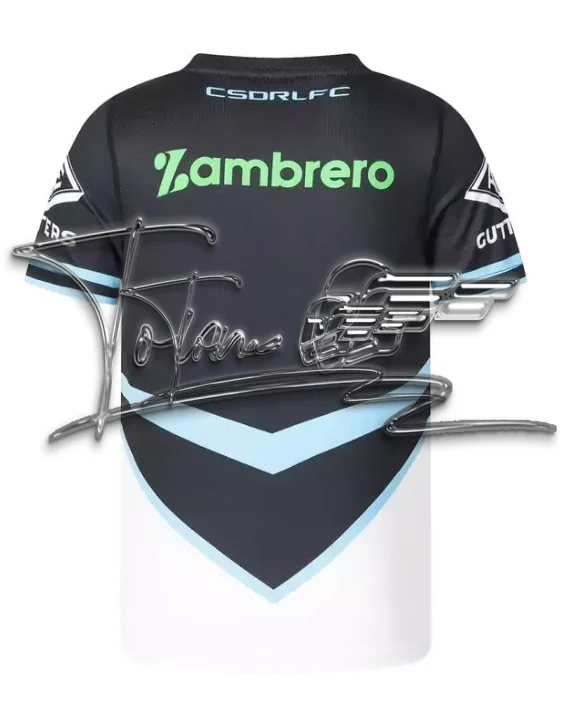 

New Hot Sold Signed 2025 Cronulla Sharks NRL Rugby League Jersey - Proof COA - 26 Autographs Kids Adult Quick Drying T-Shirt Top