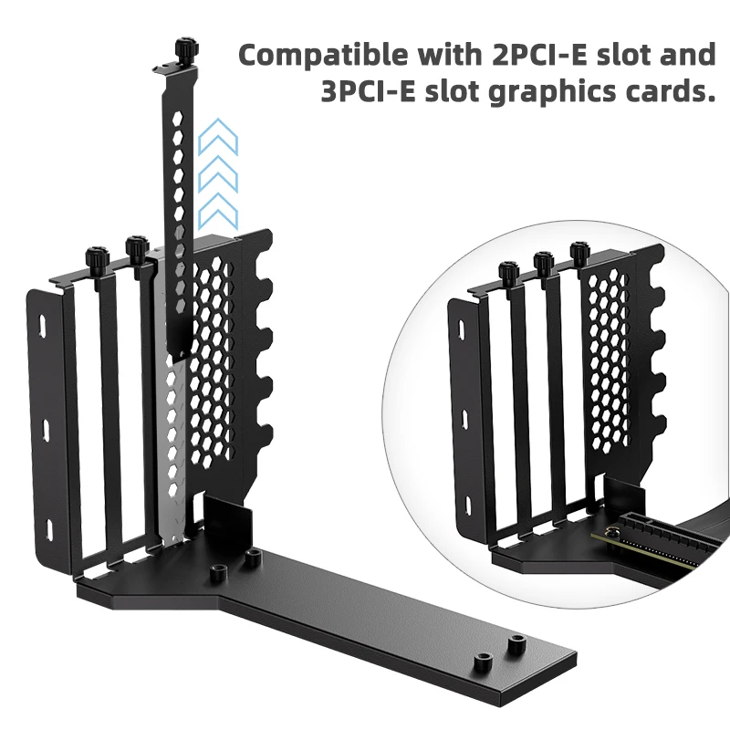 Imagem -03 - Teucer-gpu Suporte de Montagem Vertical Kit Placa Gráfica Suporte de Montagem de Direção Pcie 4.0 X16 Riser Comprimento do Cabo 200 mm L-z3