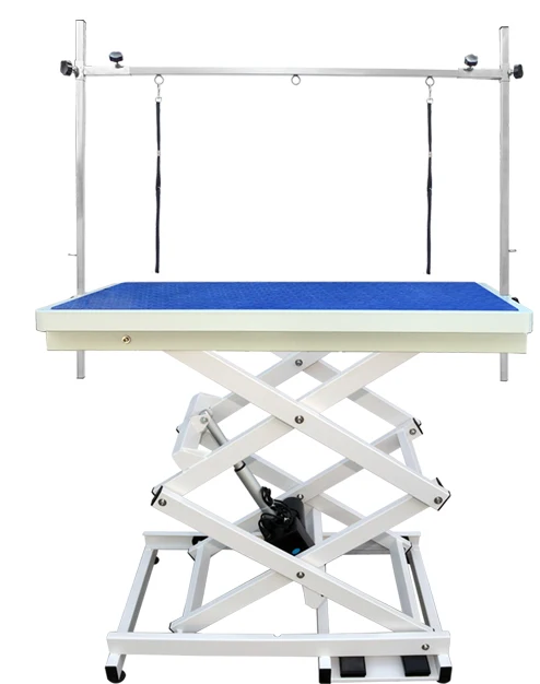 Electric Lifting Pet Grooming Table with Replaceable Table-top and Foot Control Pedal N-109A