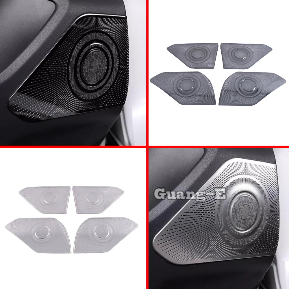 

For Toyota Venza/Harrier 2021 2022 2023 2024 Steel Styling Door Audio Speaker Sound Ring Frame Trim Interior Accessories