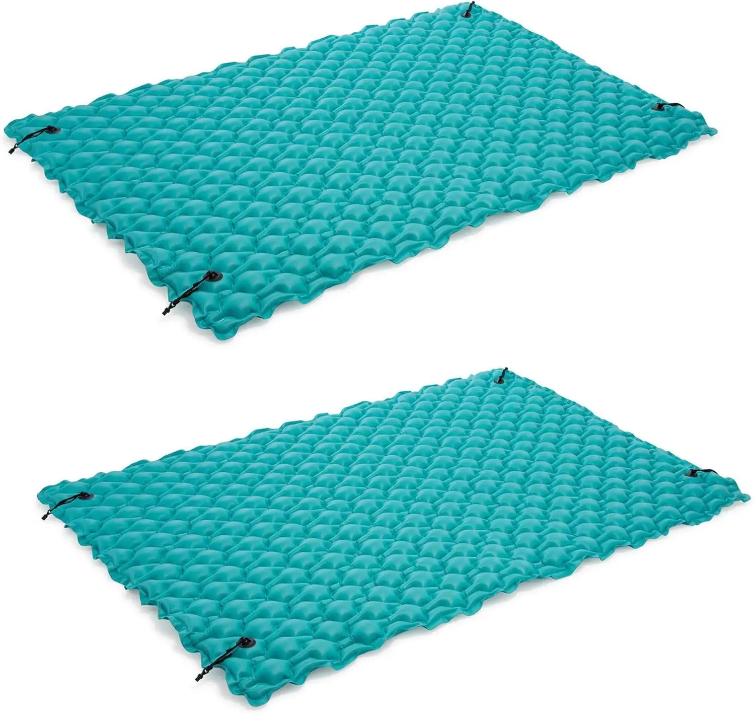 

Large Inflatable Floating Mat for Pools and Lakes, 9.5x7 ft, Durable Vinyl with 4 Connectors (2-Pack)